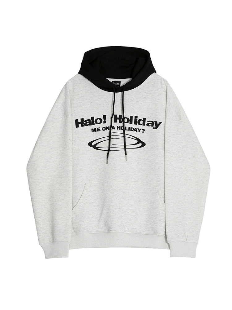 Two-Toned Graphic Hoodie C240