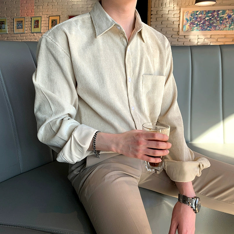 Corduroy Button-Up Shirt