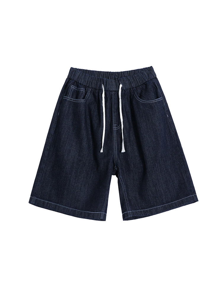 Denim Free-Waist Shorts C219