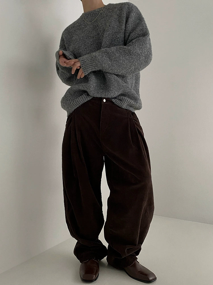 Loose Gray Cotton Pullover