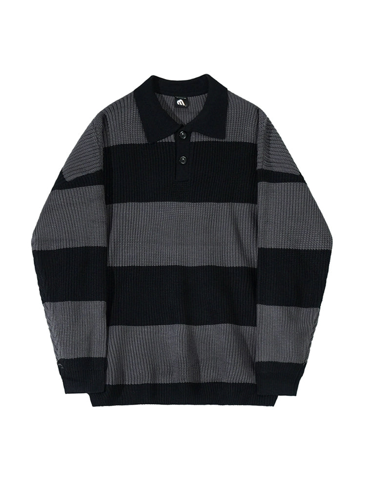 Contrast Polo Knit