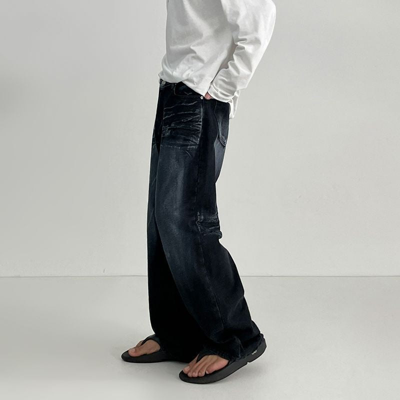 Straight Blue Middle Wash Jeans