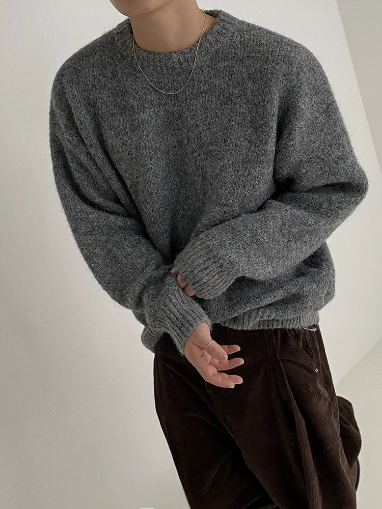 Loose Gray Cotton Pullover